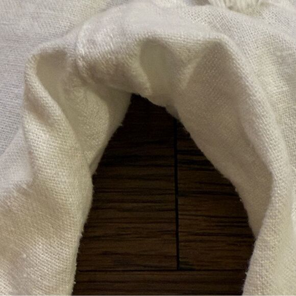 Roxy Oceanside Drawstring Pants Cotton Linen Blend White Size Large - Picture 6 of 15